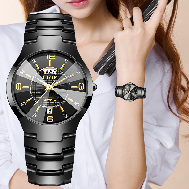 Luxury Watch Women - Reloj de pulsera LIGE elegante a