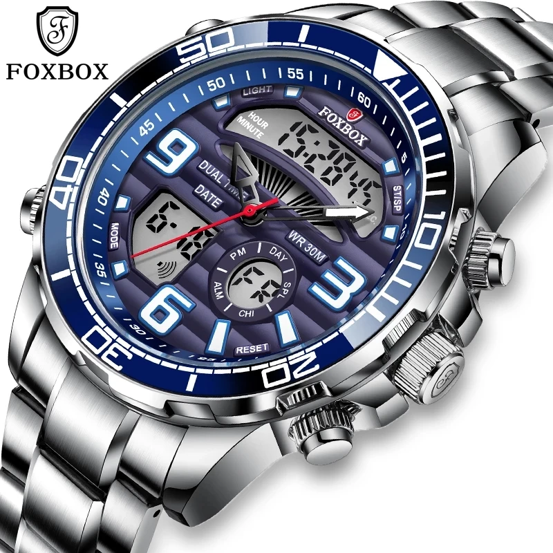 Luxury Watch All Brands - FOXBOX-relojes digitales de lujo para hombre,