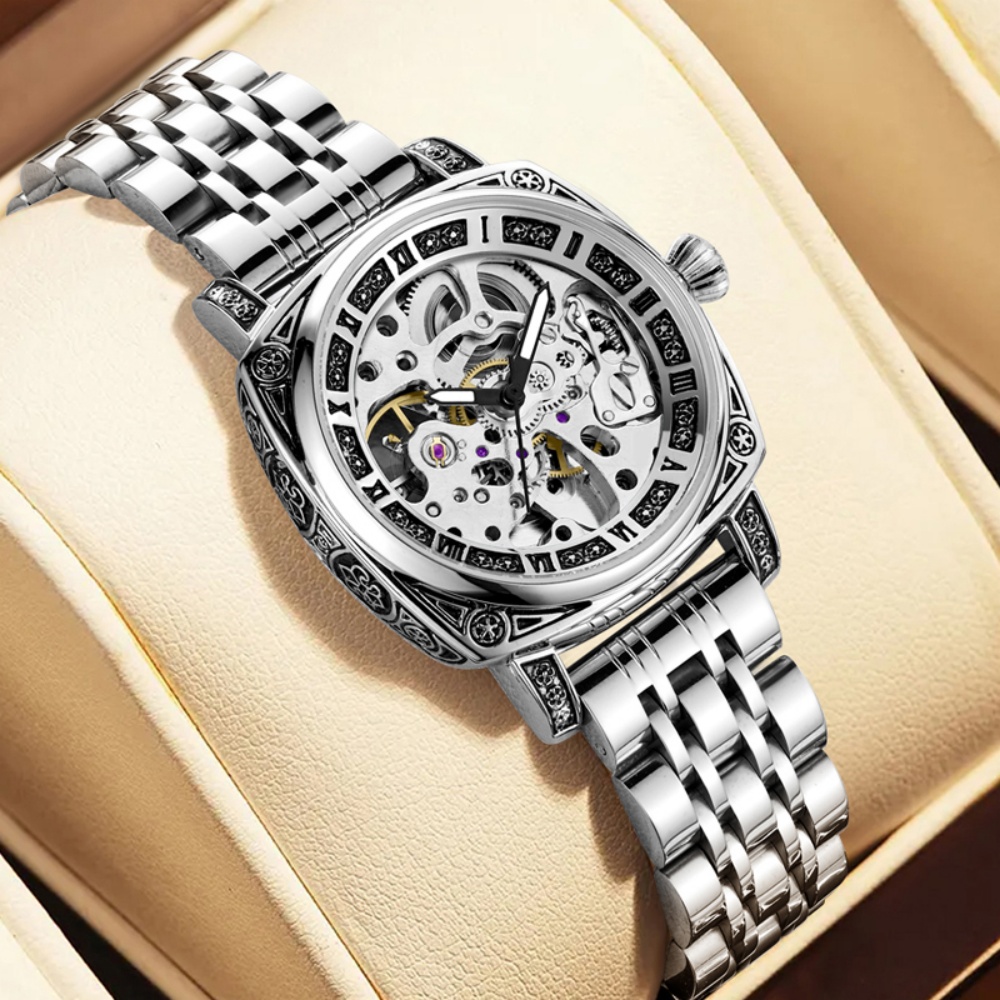 Luxury Watch Value - Reloj mecánico hueco personalizado para mujer,