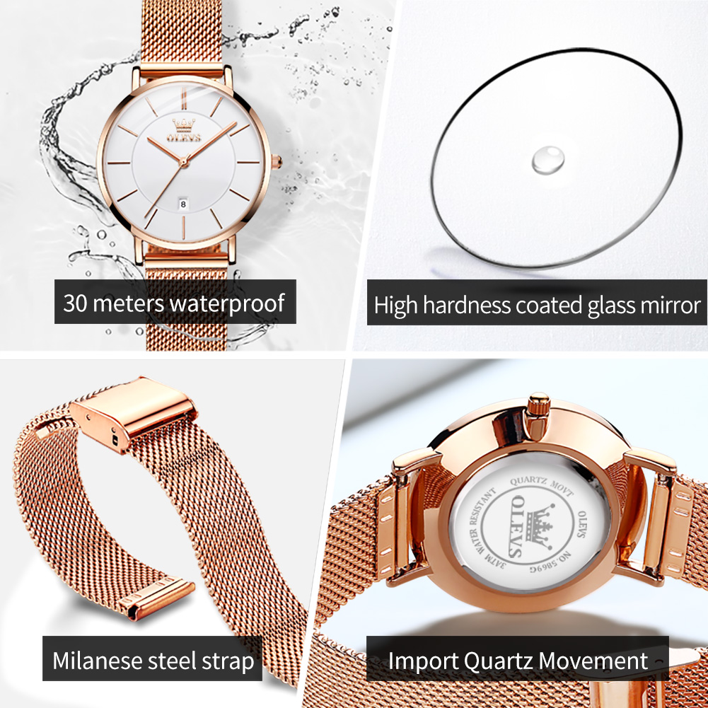 OLEVS reloj de mujer 5869 eleg - Luxury Watch Brands reseña y precio