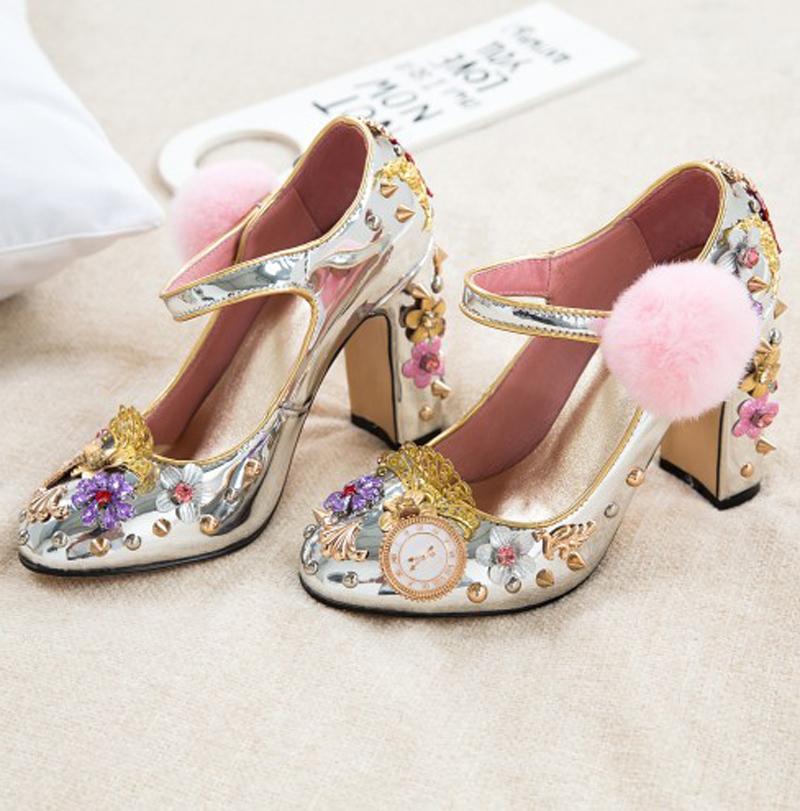 Zapatos de tacón grueso Mary J - Luxury Watch Women reseña y precio