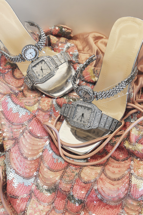 Sandalias de tacón alto con re - Luxury Watch Women reseña y precio