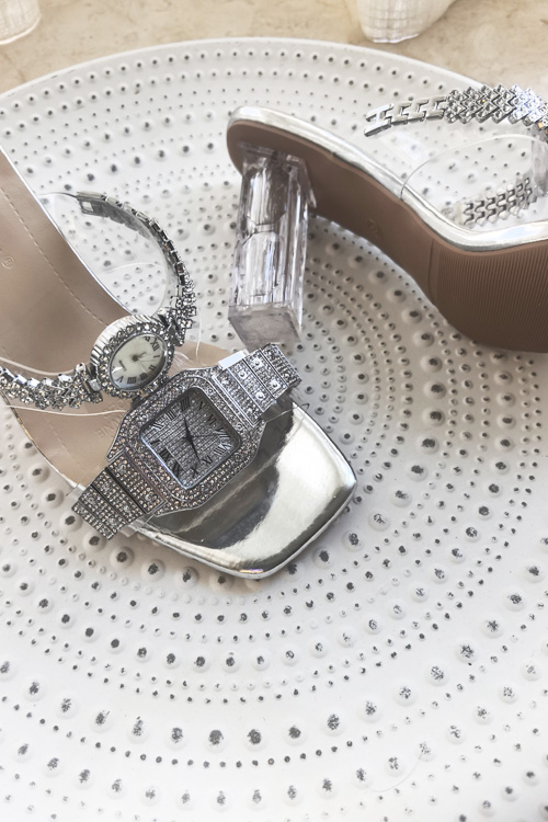 Sandalias de tacón alto con re - Luxury Watch Women reseña y precio